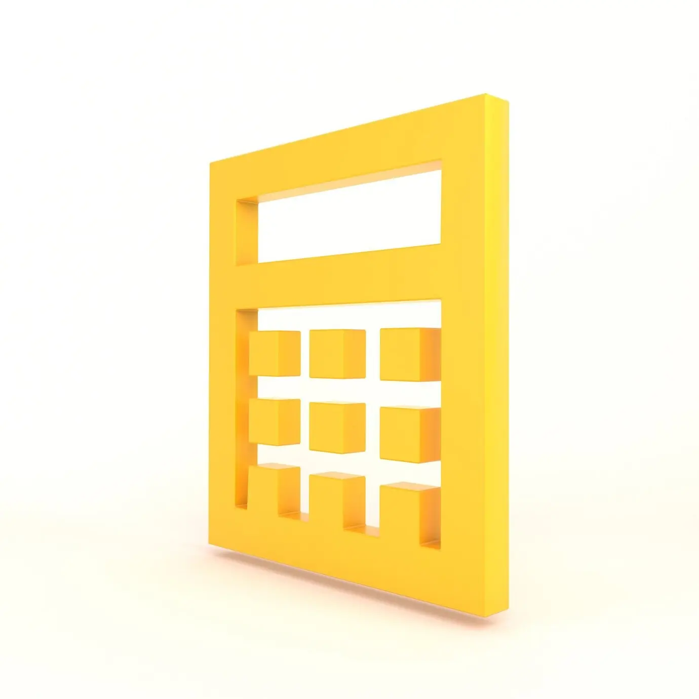 Left side of a calculator on a white background